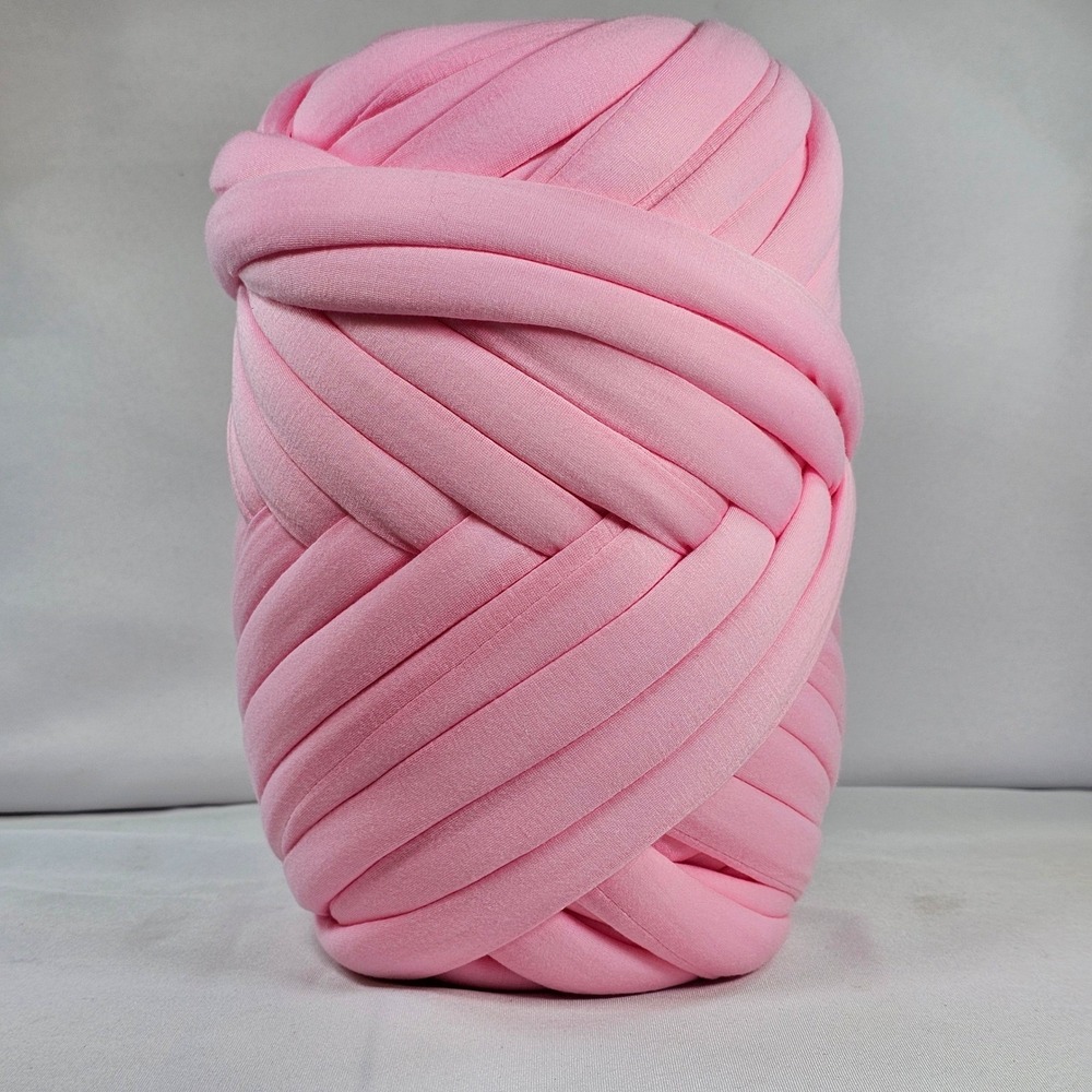 Pink Chunky Cotton Tube Yarn Jumbo Arm Knitting Hand Weave DIY Blanket New